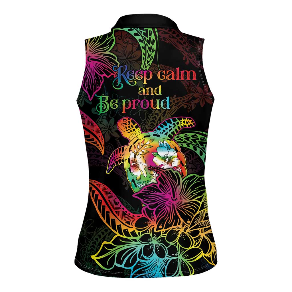 Hawaii Pride Women Sleeveless Polo Shirt Aloha Is Aloha