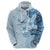 Hawaii Tapa Pattern With Blue Hibiscus Hoodie