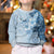 Hawaii Tapa Pattern With Blue Hibiscus Kid Ugly Christmas Sweater