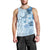 Hawaii Tapa Pattern With Blue Hibiscus Men Tank Top