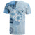 Hawaii Tapa Pattern With Blue Hibiscus T Shirt