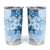 Hawaii Tapa Pattern With Blue Hibiscus Tumbler Cup