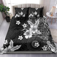 Hawaii Tapa Pattern With Black Hibiscus Bedding Set LT05 - Polynesian Pride