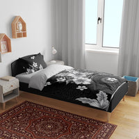 Hawaii Tapa Pattern With Black Hibiscus Bedding Set LT05 - Polynesian Pride