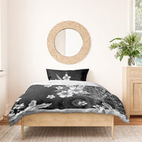Hawaii Tapa Pattern With Black Hibiscus Bedding Set LT05 - Polynesian Pride