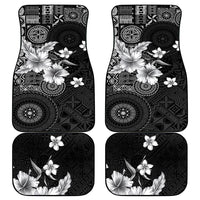 Hawaii Tapa Pattern With Black Hibiscus Car Mats