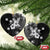 Hawaii Tapa Pattern With Black Hibiscus Ceramic Ornament