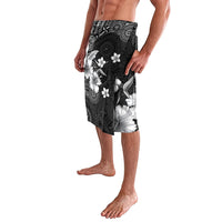 Hawaii Tapa Pattern With Black Hibiscus Lavalava LT05 - Polynesian Pride