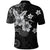 Hawaii Tapa Pattern With Black Hibiscus Polo Shirt