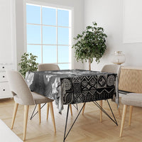 Hawaii Tapa Pattern With Black Hibiscus Tablecloth LT05 - Polynesian Pride