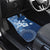 Hawaii Tapa Pattern With Navy Hibiscus Car Mats