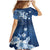 Hawaii Tapa Pattern With Navy Hibiscus Family Matching Mermaid Dress and Hawaiian Shirt