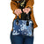 Hawaii Tapa Pattern With Navy Hibiscus Shoulder Handbag