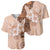 Hawaii Tapa Pattern With Brown Hibiscus Baseball Jersey