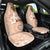 Hawaii Tapa Pattern With Brown Hibiscus Car Seat Cover