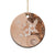 Hawaii Tapa Pattern With Brown Hibiscus Ceramic Ornament