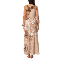 Hawaii Tapa Pattern With Brown Hibiscus Family Matching Tank Maxi Dress and Hawaiian Shirt LT05 - Polynesian Pride