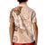 Hawaii Tapa Pattern With Brown Hibiscus Kid Polo Shirt