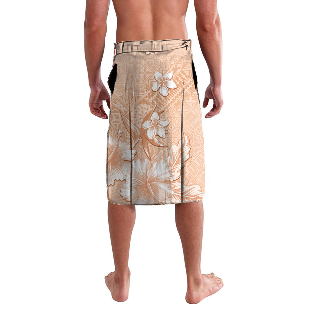 Hawaii Tapa Pattern With Brown Hibiscus Lavalava LT05 - Polynesian Pride