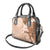 Hawaii Tapa Pattern With Brown Hibiscus Shoulder Handbag