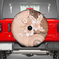 Hawaii Tapa Pattern With Brown Hibiscus Spare Tire Cover LT05 - Polynesian Pride