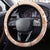 Hawaii Tapa Pattern With Brown Hibiscus Steering Wheel Cover