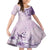 Hawaii Tapa Pattern With Violet Hibiscus Family Matching Tank Maxi Dress and Hawaiian Shirt