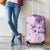 Hawaii Tapa Pattern With Violet Hibiscus Luggage Cover