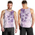 Hawaii Tapa Pattern With Violet Hibiscus Men Tank Top