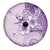 Hawaii Tapa Pattern With Violet Hibiscus Spare Tire Cover