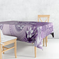 Hawaii Tapa Pattern With Violet Hibiscus Tablecloth LT05 - Polynesian Pride