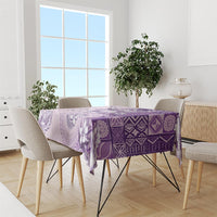 Hawaii Tapa Pattern With Violet Hibiscus Tablecloth LT05 - Polynesian Pride