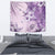 Hawaii Tapa Pattern With Violet Hibiscus Tapestry