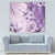 Hawaii Tapa Pattern With Violet Hibiscus Tapestry