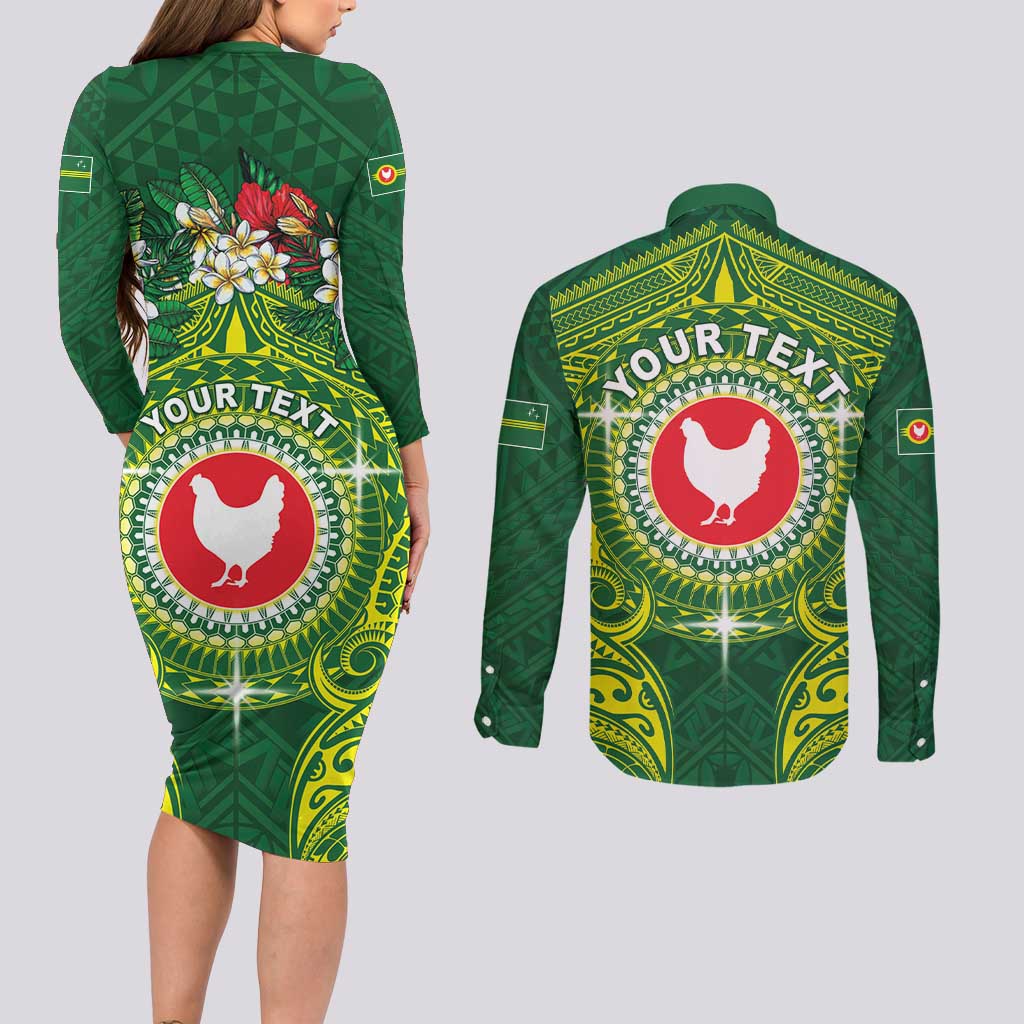 Personalized American Samoa Manua Cession Day Couples Matching Long Sleeve Bodycon Dress and Long Sleeve Button Shirt Up Up The Moa