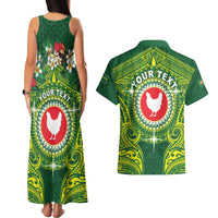 Personalized American Samoa Manua Cession Day Couples Matching Tank Maxi Dress and Hawaiian Shirt Up Up The Moa