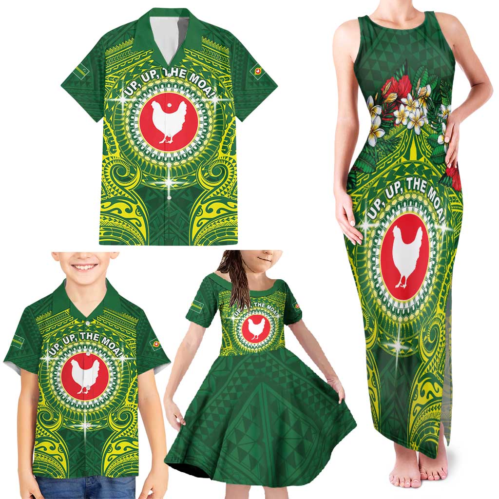 Personalized American Samoa Manua Cession Day Family Matching Tank Maxi Dress and Hawaiian Shirt Up Up The Moa