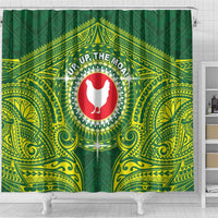 American Samoa Manua Cession Day Shower Curtain Up Up The Moa