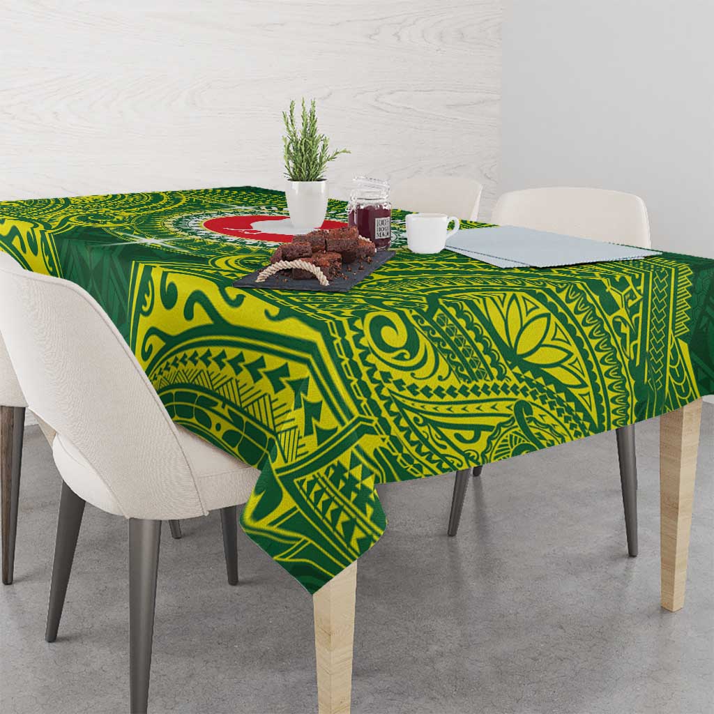 American Samoa Manua Cession Day Tablecloth Up Up The Moa