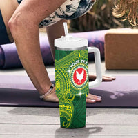 Personalized American Samoa Manua Cession Day Tumbler With Handle Up Up The Moa