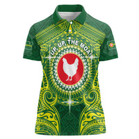 Personalized American Samoa Manua Cession Day Women Polo Shirt Up Up The Moa