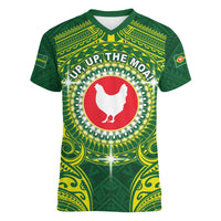 Personalized American Samoa Manua Cession Day Women V-Neck T-Shirt Up Up The Moa