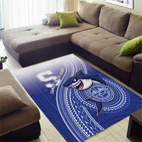 Samoana High School Area Rug Polynesian Tribal Shark