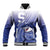 Personalized Samoana High School Baseball Jacket Polynesian Tribal Shark