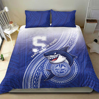 Samoana High School Bedding Set Polynesian Tribal Shark