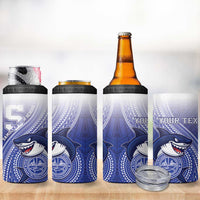 Personalized Samoana High School 4 in 1 Can Cooler Tumbler Polynesian Tribal Shark LT05 - Polynesian Pride