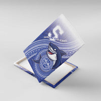 Samoana High School Canvas Wall Art Polynesian Tribal Shark LT05 With Frame Blue - Polynesian Pride