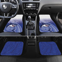 Samoana High School Car Mats Polynesian Tribal Shark LT05 Set 4pcs Blue - Polynesian Pride