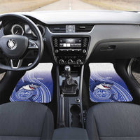 Samoana High School Car Mats Polynesian Tribal Shark LT05 Set 2pcs - Front Blue - Polynesian Pride