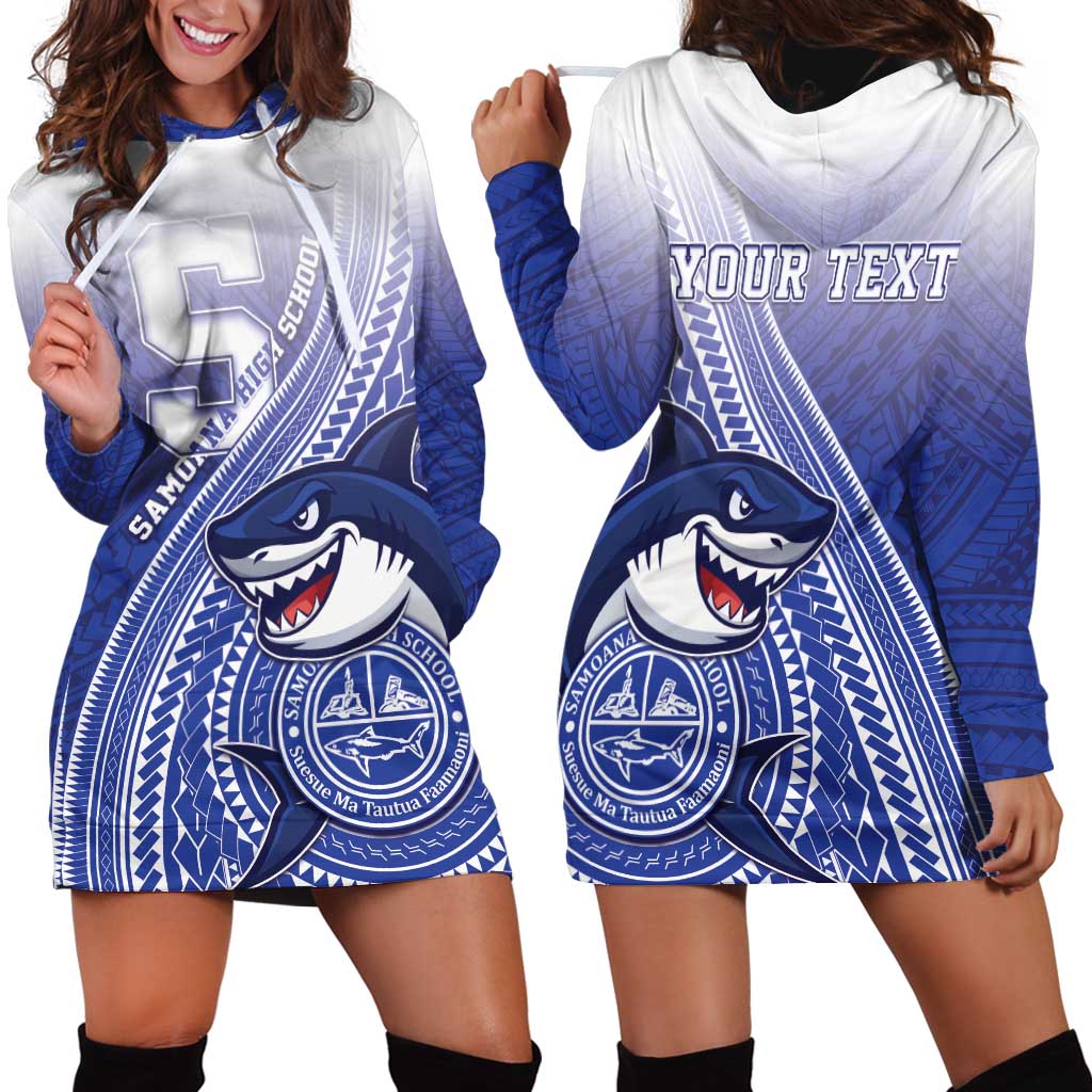 Personalized Samoana High School Hoodie Dress Polynesian Tribal Shark LT05 - Polynesian Pride